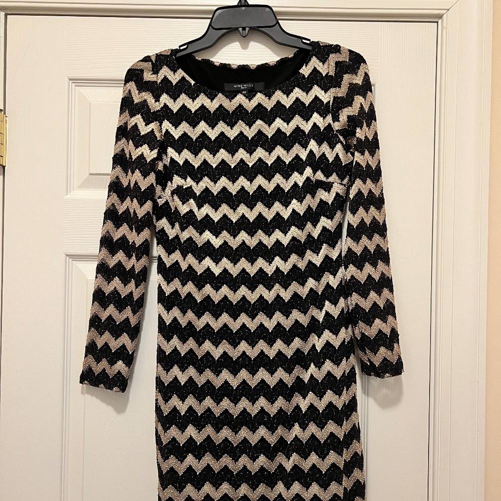 Nine West Chevron Cocktail Dress